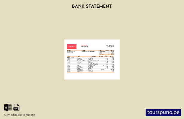 listo para imprimir plantilla de Excel de extracto bancario Addiko de Eslovenia